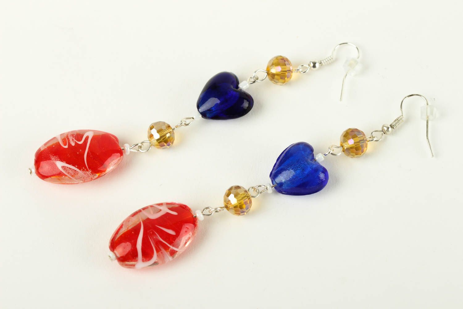Handmade long earrings designer jewelry elite accessory gift for women photo 2