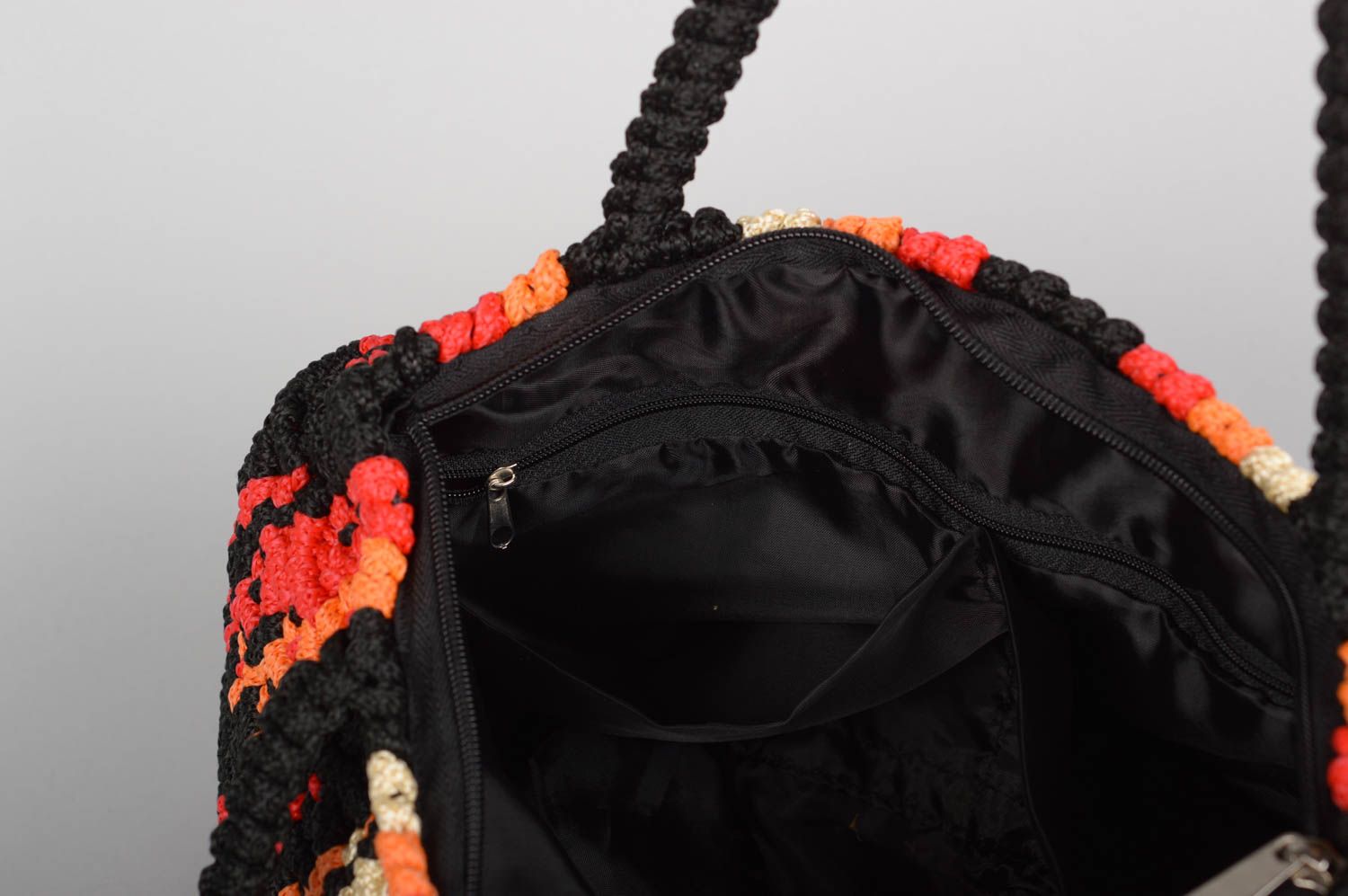 Umhängetasche Damen handmade Designer Tasche Damen Handtasche orange ausgefallen foto 3