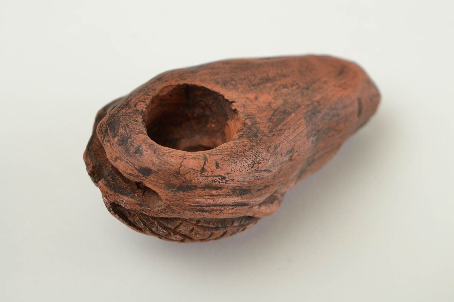 Handmade ceramic tobacco pipe smoking pipe pottery works smoking accessories photo 3