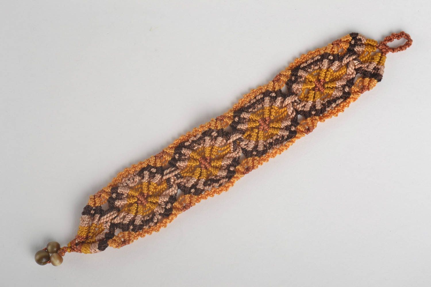 Модный браслет ручной работы браслет из ниток широкий плетеный браслет желтый фото 4