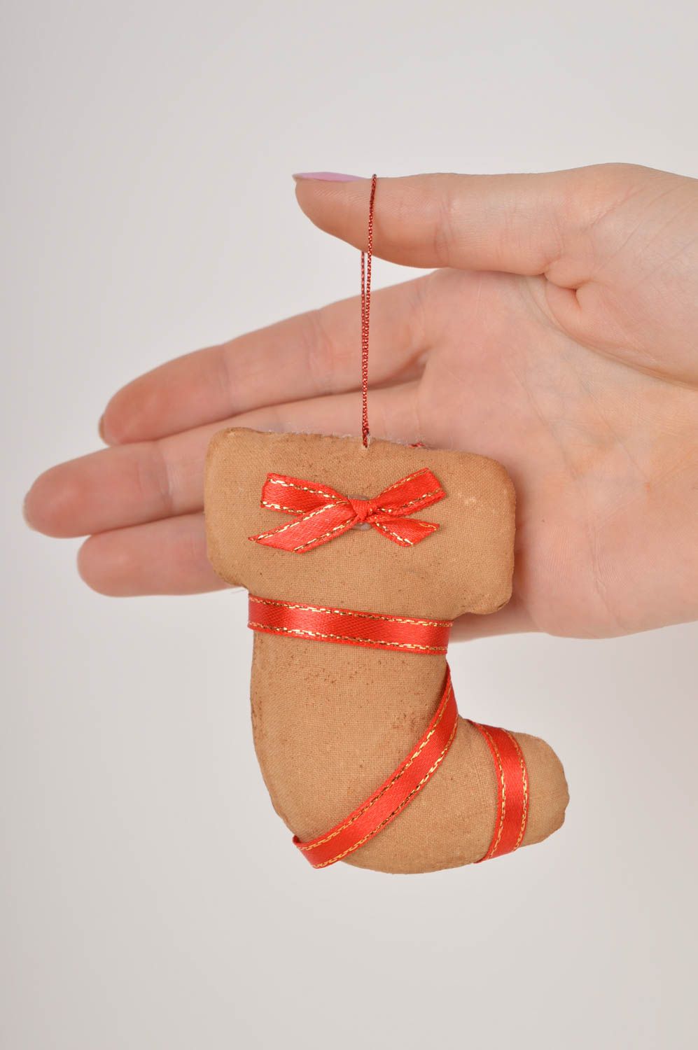 Decoración navideña artesanal elemento decorativo regalo original Zapato  foto 5