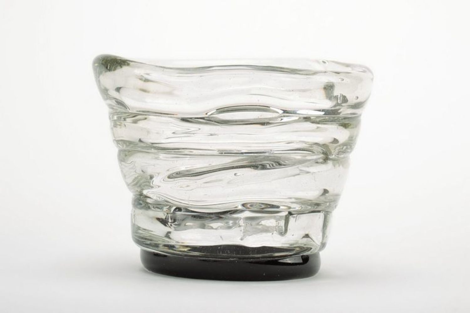 5 inches tall 6 inches wide clear glass bowl vase for home décor 3,5 lb photo 2