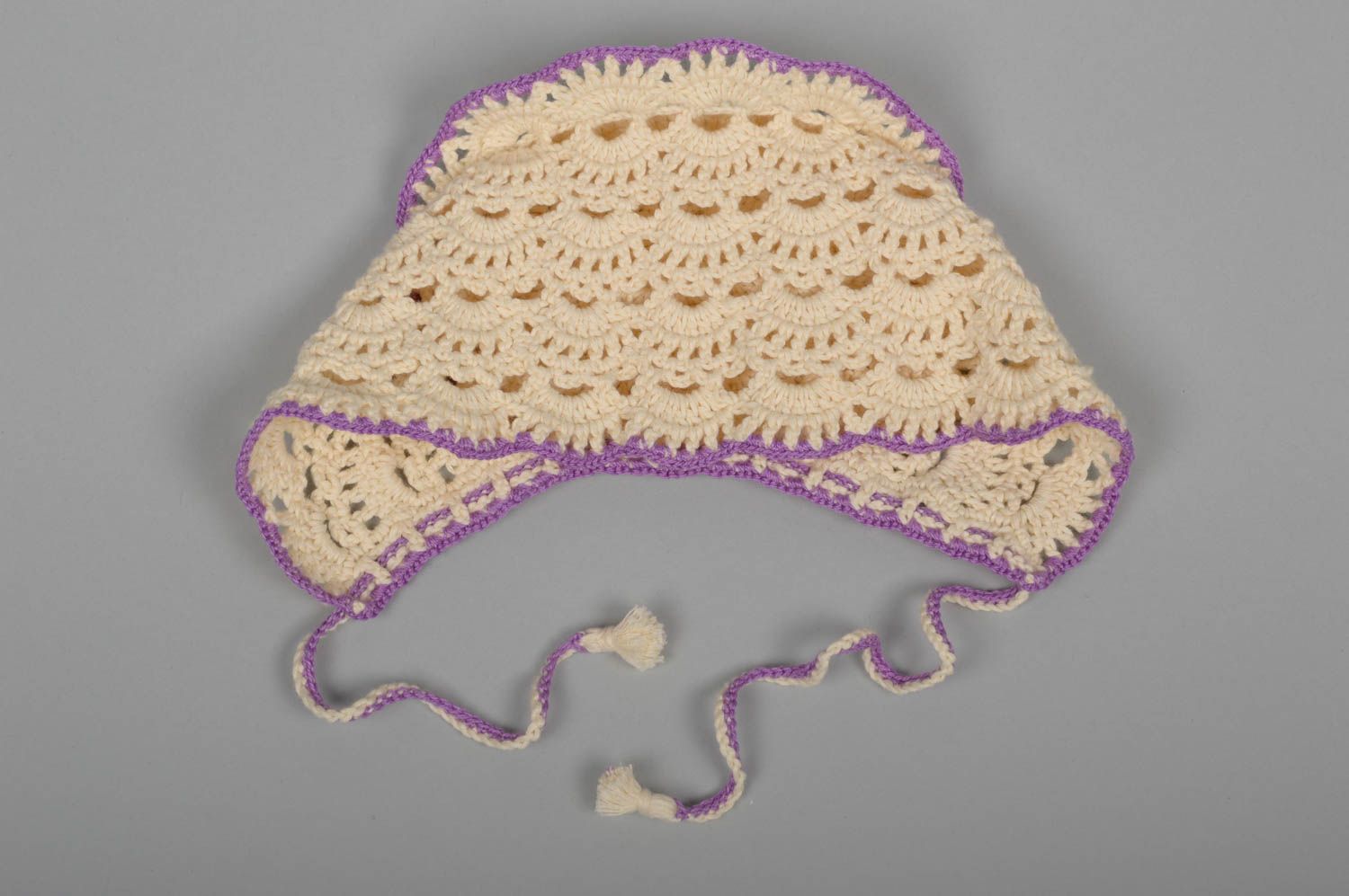 Beautiful handmade crochet baby hat baby bonnet design accessories fashion baby photo 1
