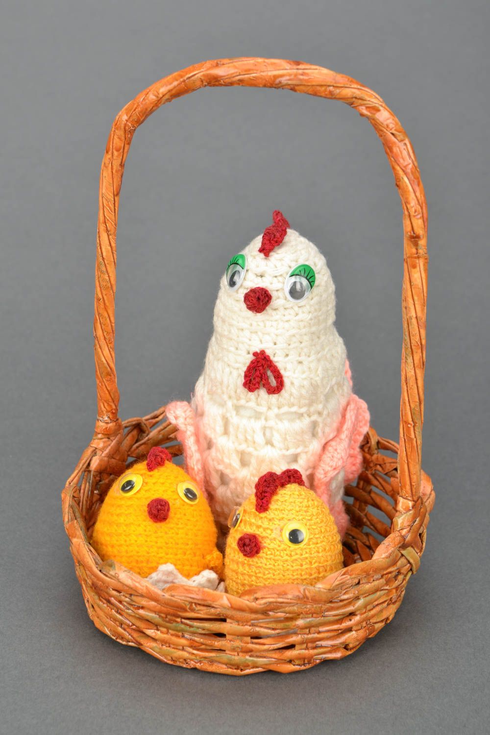 Easter decorations Crochet Chickens photo 1