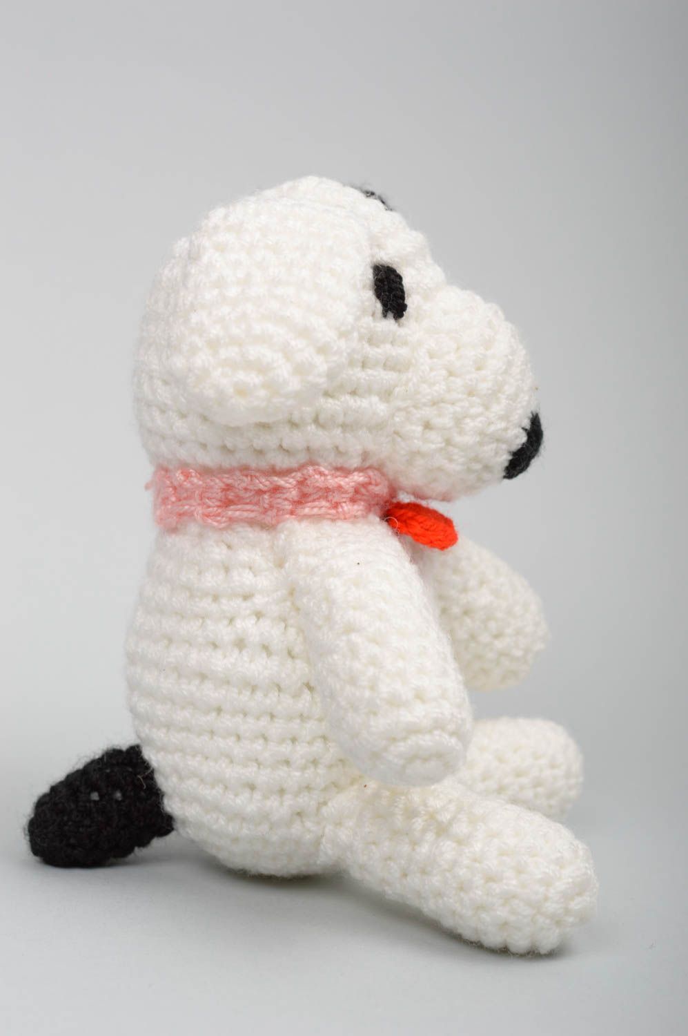 Jouet chien Peluche faite main Accessoire femme tricoté au crochet coton photo 2