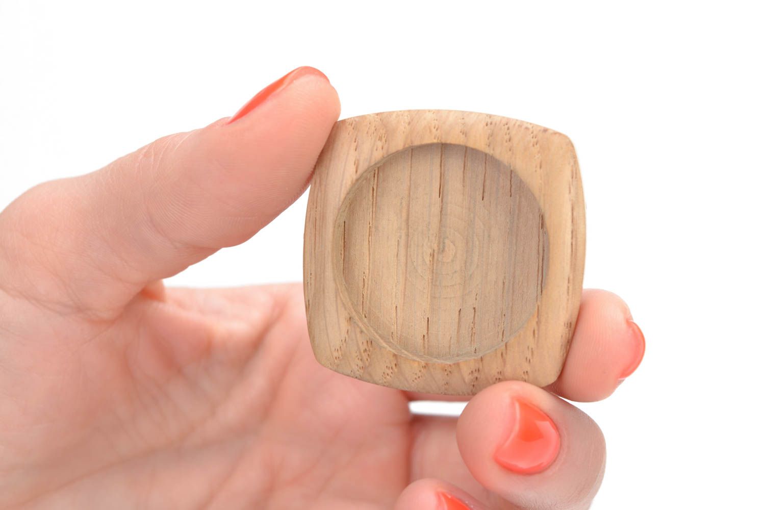 Handmade wood blank for jewelry making unusual bright accessory for pendant photo 5
