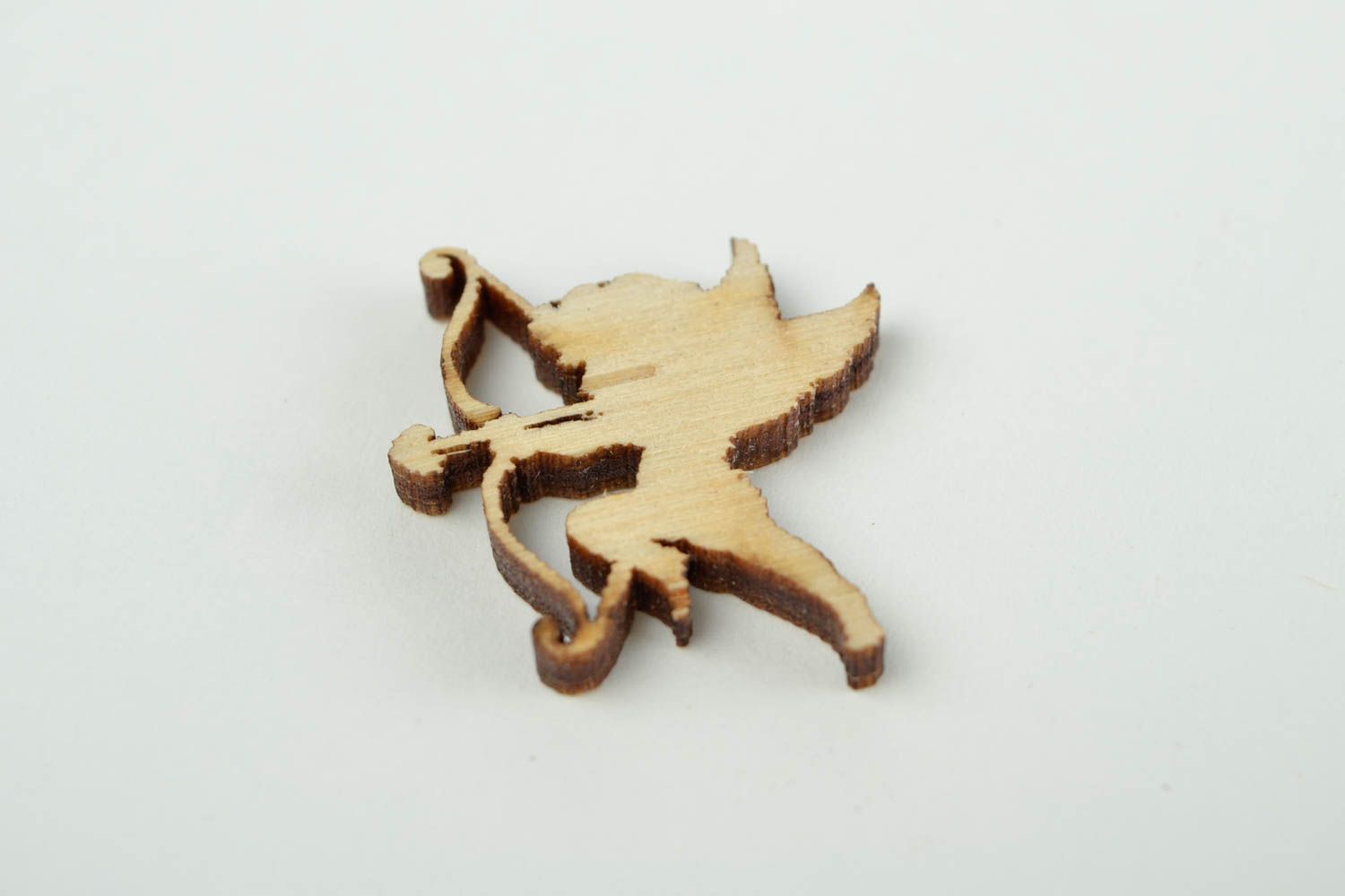 Handmade Deko Element Figur zum Bemalen Holz Rohling Miniatur Figur Amor klein foto 5
