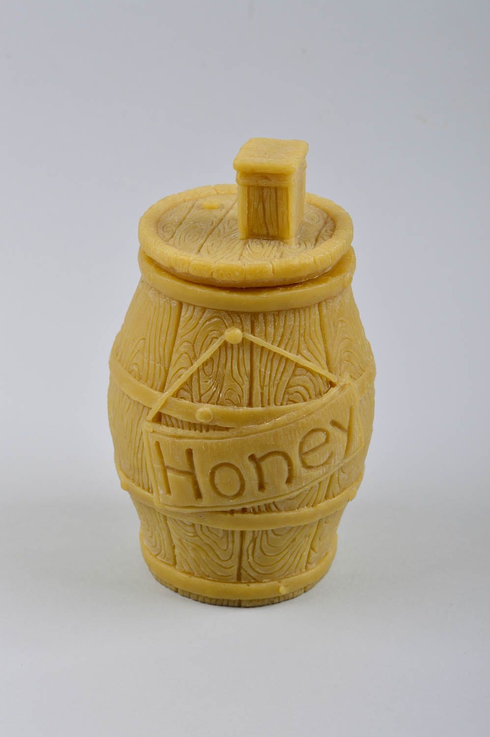 Handmade unique waxed barrel for honey unusual designer kitchenware present photo 4