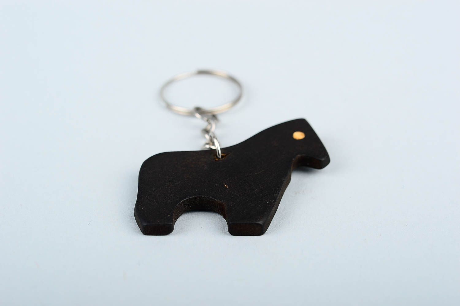 Llavero de madera accesorio para llaves con forma de caballo regalo original foto 4