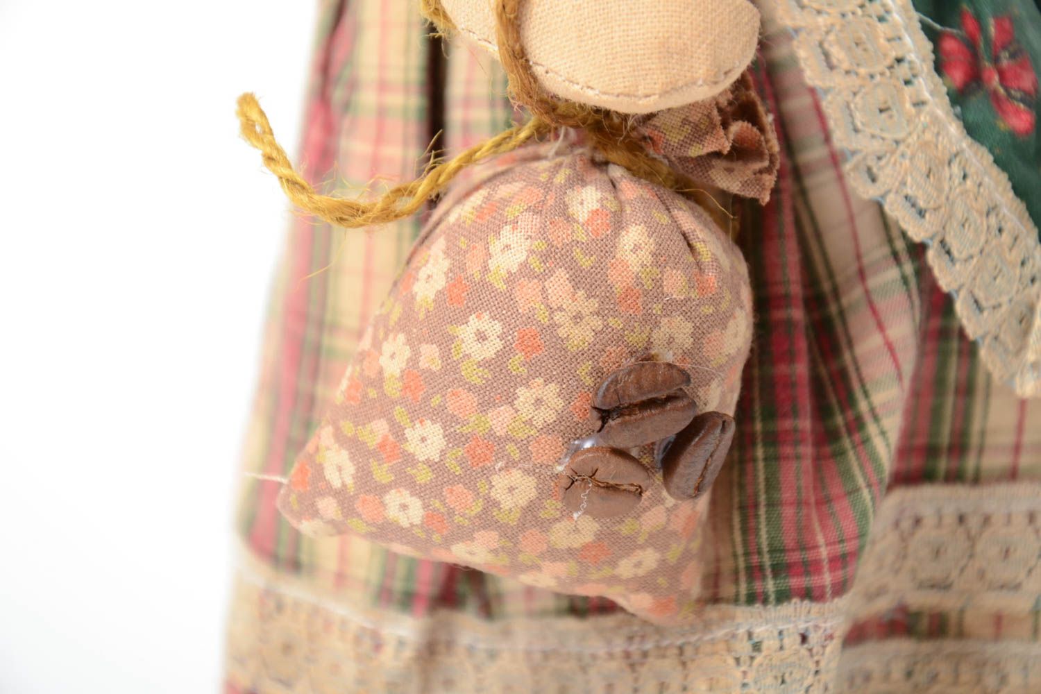 Handmade fabric soft toy giraffe with coffee and vanilla aroma interior doll photo 3
