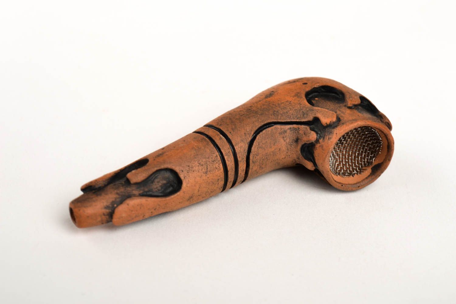 Pipa de arcilla hecha a mano accesorio para fumador regalo para hombre foto 5
