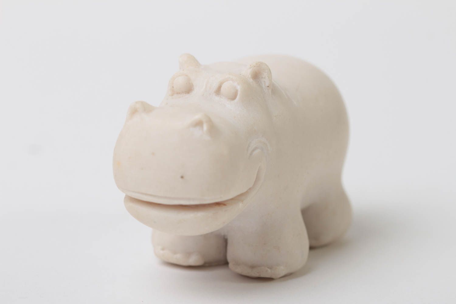 Figurine hippopotame Objet à décorer fait main Cadeau original pour enfant photo 3