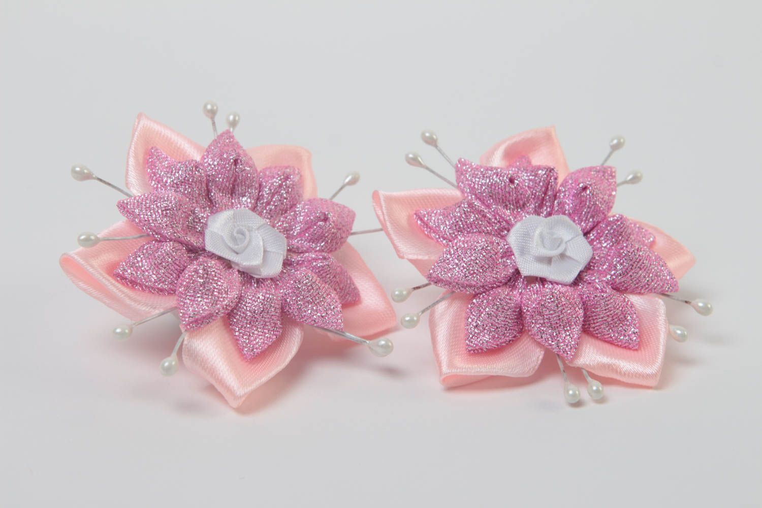 Handmade hair accessories hair ties flower hair accessories gifts for girls photo 3