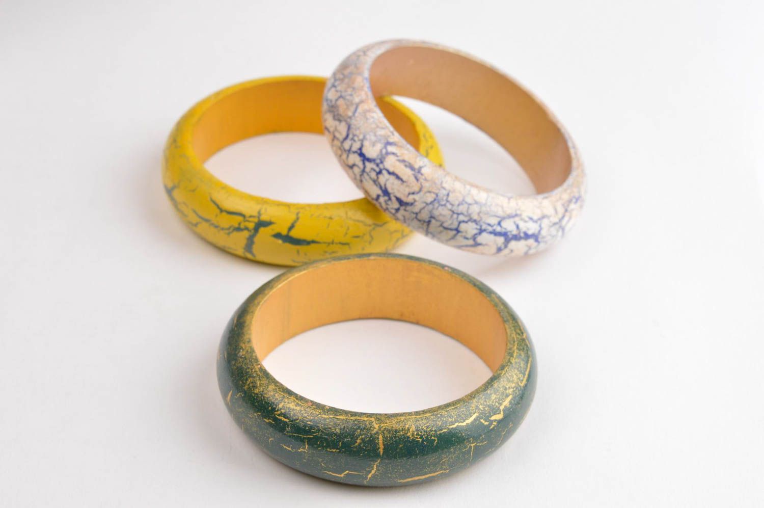 3 pulseras de madera hechas a mano accesorios para mujer regalo original foto 2