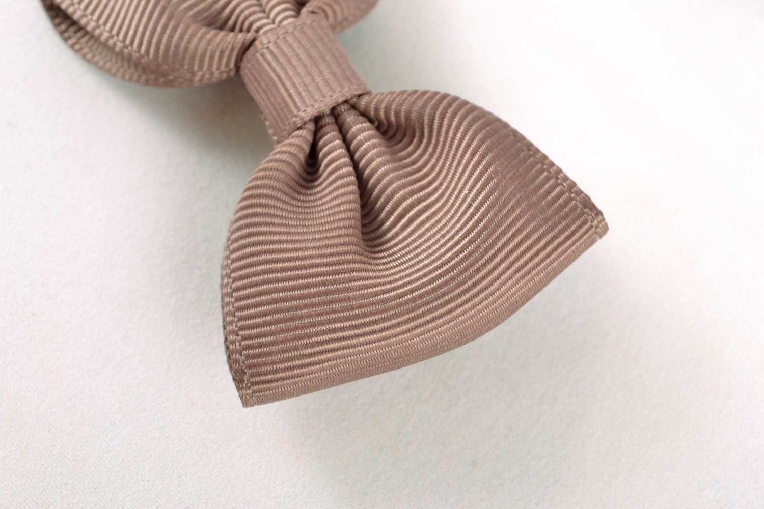 Unusual handmade textile barrette 2 bow hair clips designer hair accessories photo 3