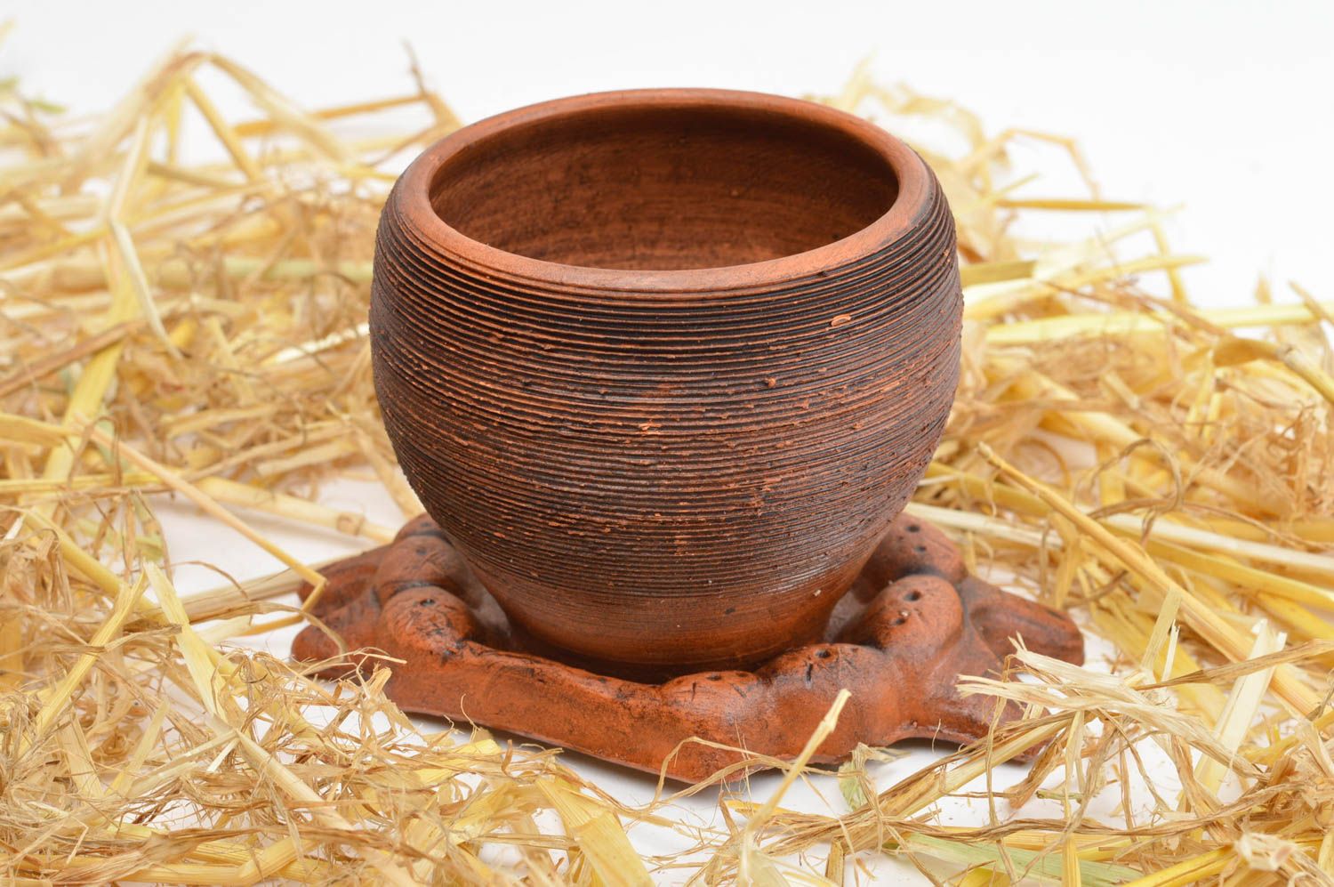 Pot de fleur fait main Cache-pot en céramique Décoration intérieure design photo 1