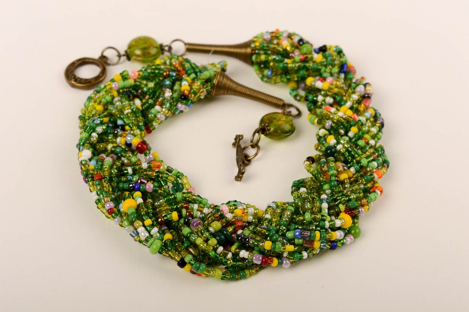 Handmade necklace beaded necklace unusual gift ideas designer accessory photo 1
