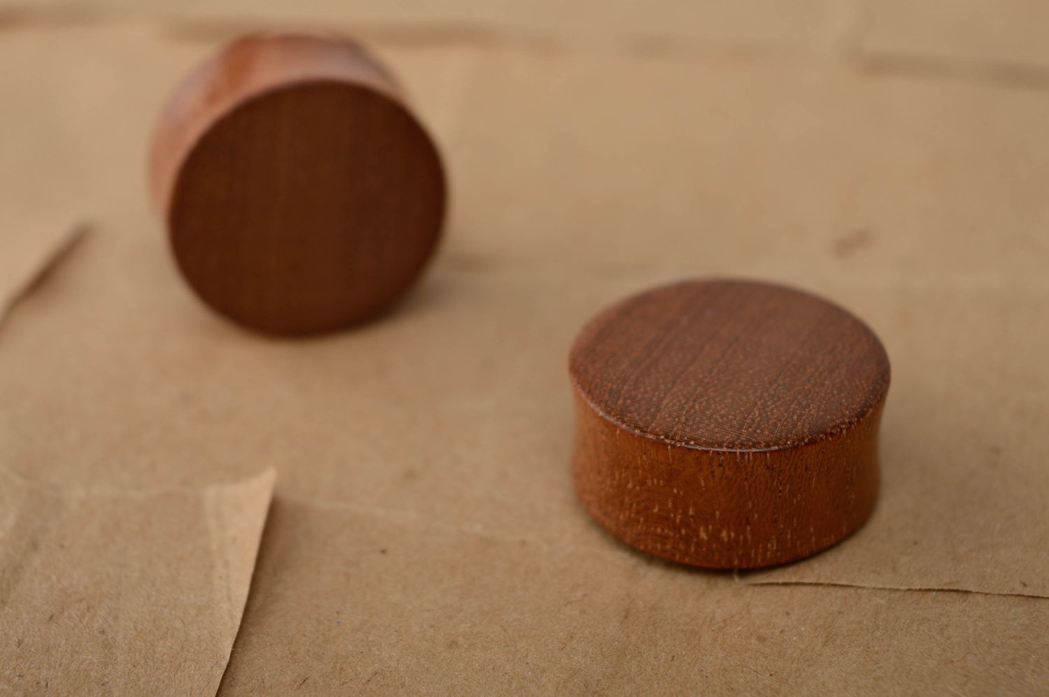 Handmade wooden ear plugs photo 4