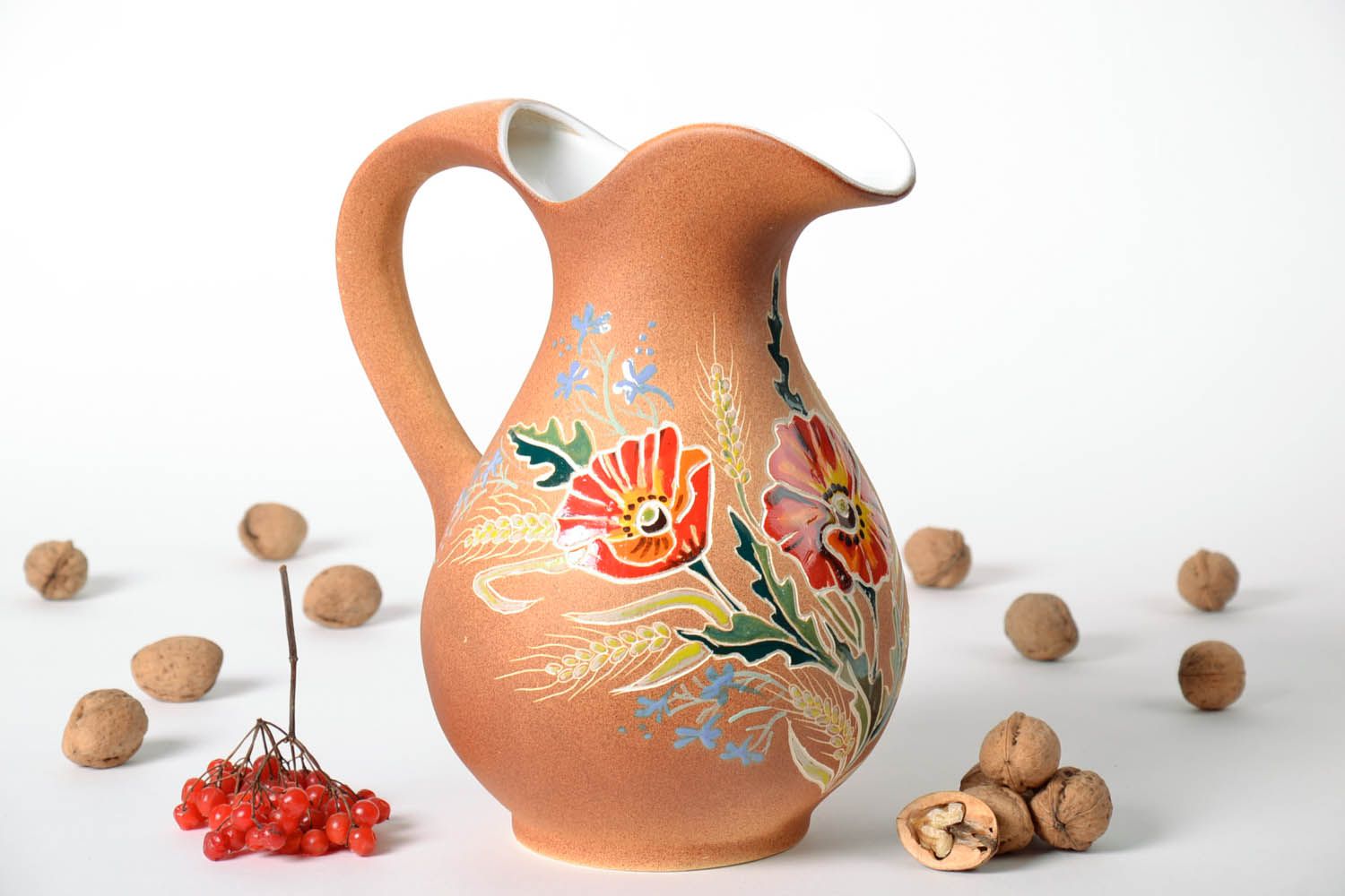 Large 100 oz ceramic water jug with handle 4,13 lb photo 1