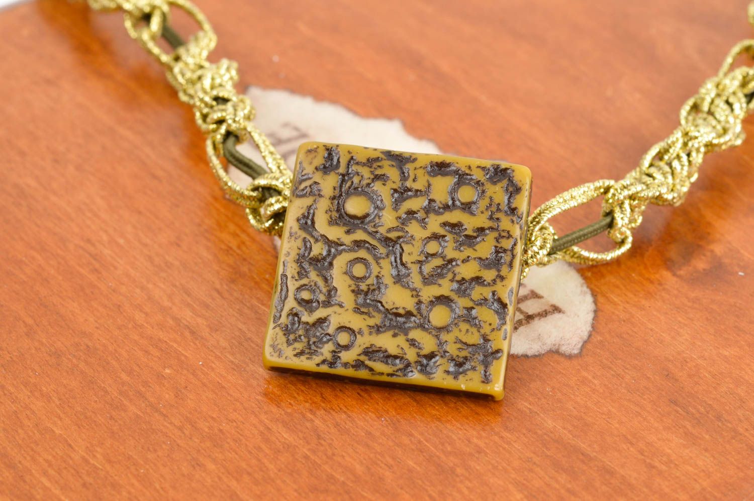 Handmade Halskette für Frauen Rocailles Kette Frauen Accessoire gelbes Gold foto 1