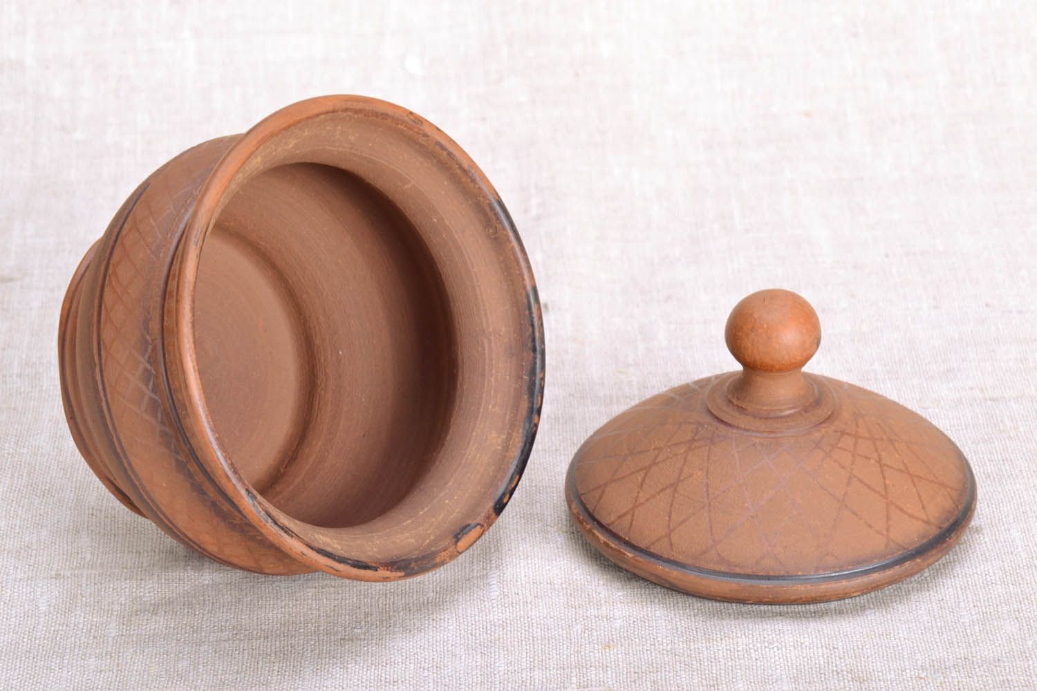 Açucareiro de cerâmica artesanal foto 3