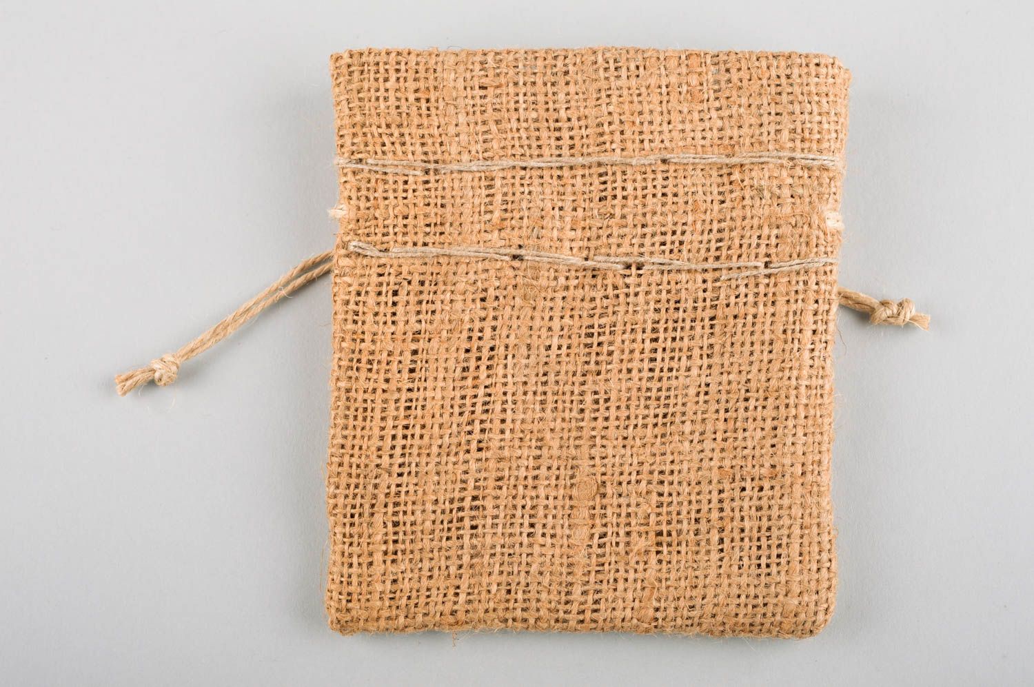 Мешочек для украшений хэнд мэйд мешочек из ткани декоративный мешочек мешковина фото 2