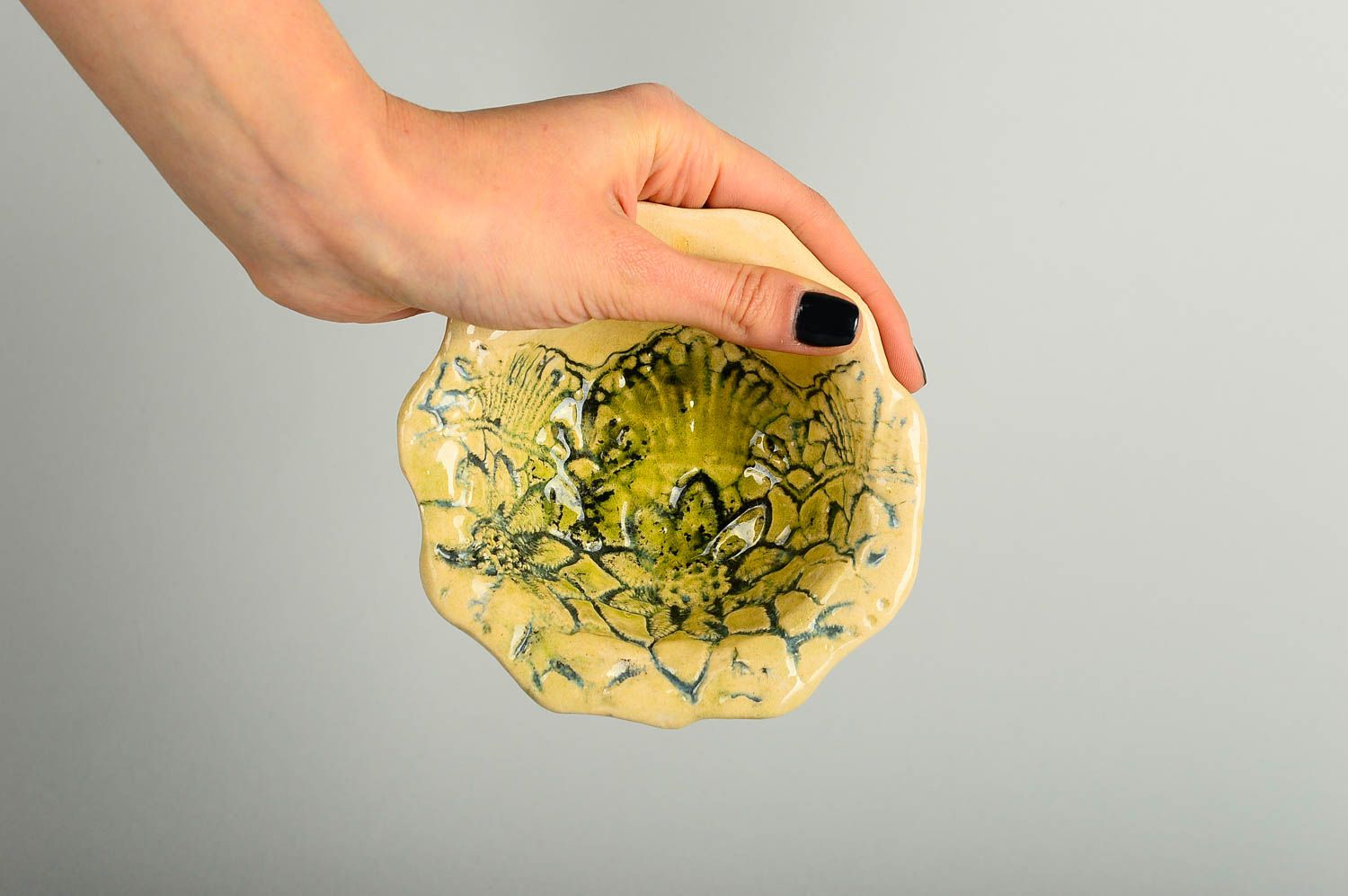 Посуда ручной работы керамическая миска глубокая глиняная посуда с глазурью фото 2