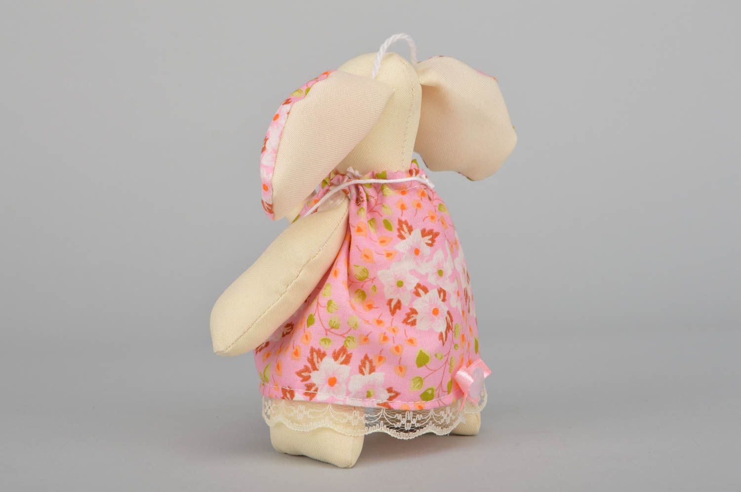 Мягкая игрушка слоник из ткани ручной работы красивая детская и для декора дома фото 3