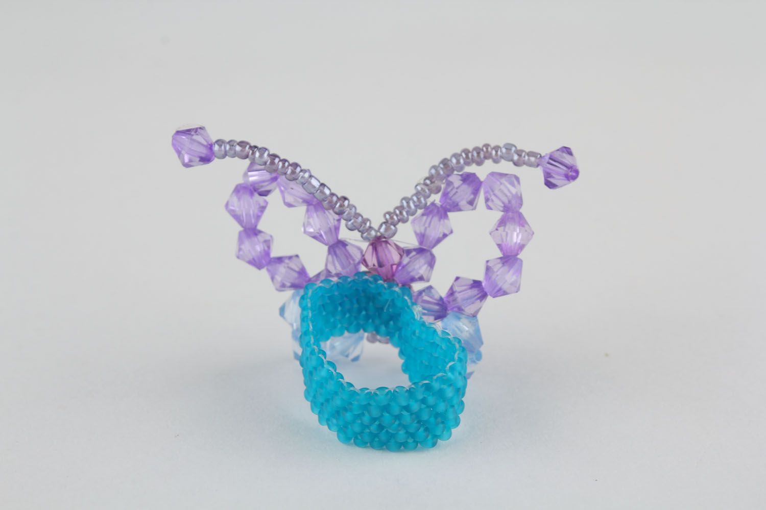 Beaded ring Butterfly photo 2