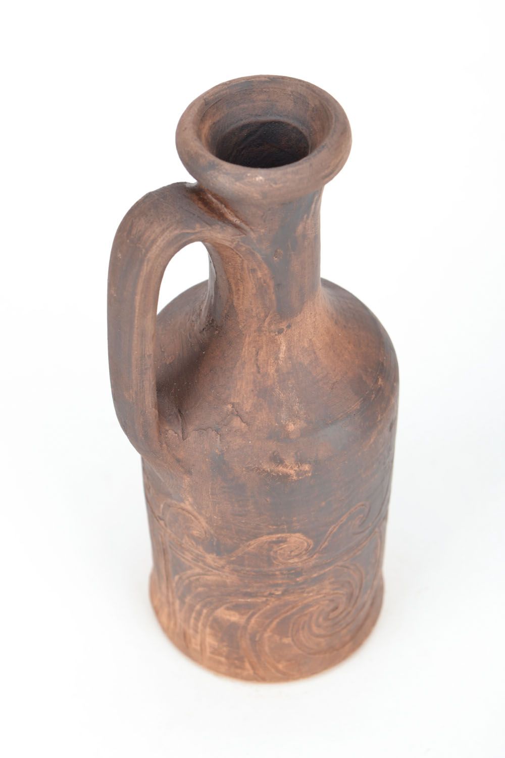 Garrafa de cerâmica com alça feita à mão  foto 5