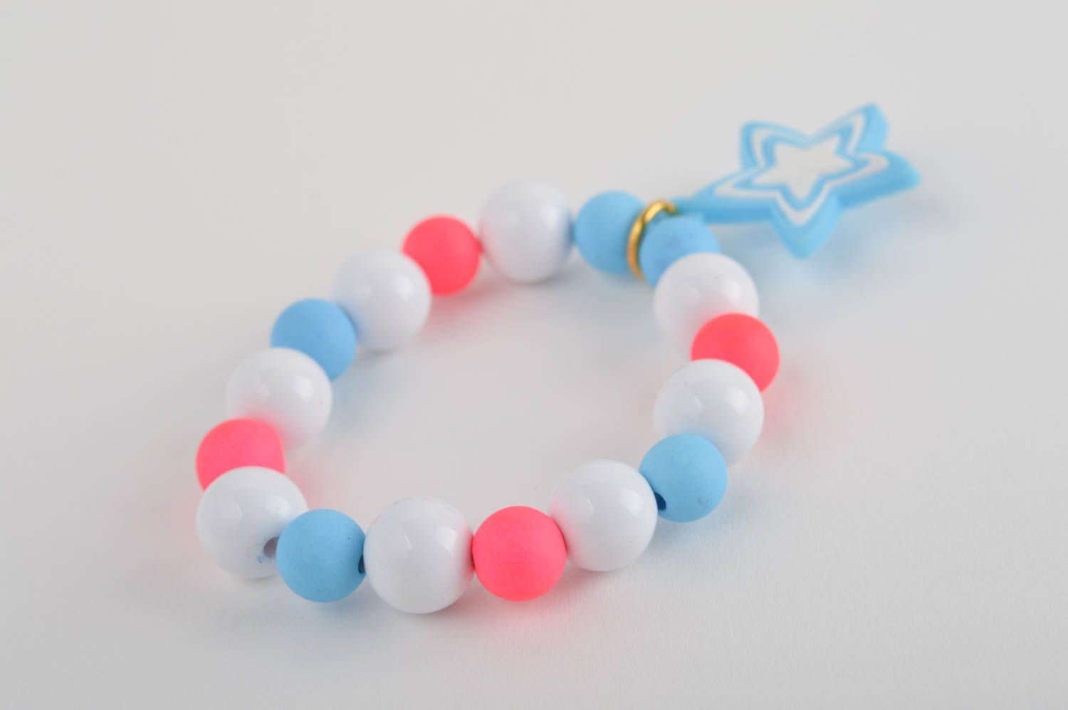 Stretchy colorful beads kids' bracelet for little girls photo 5
