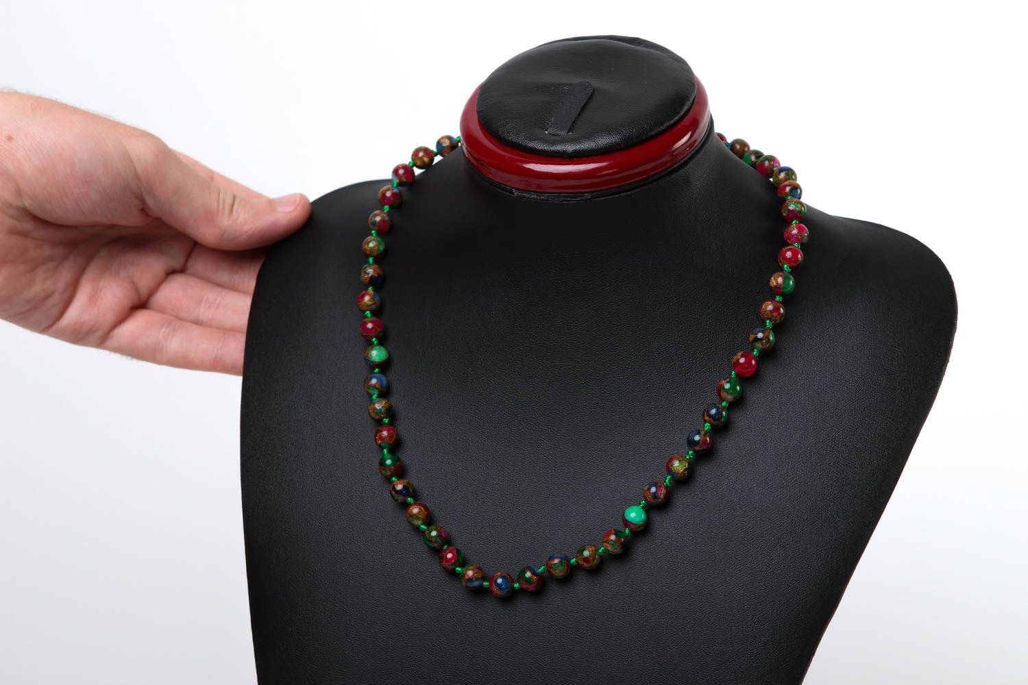 Handcrafted jewelry bead necklace gemstone jewelry fashion accessories photo 5