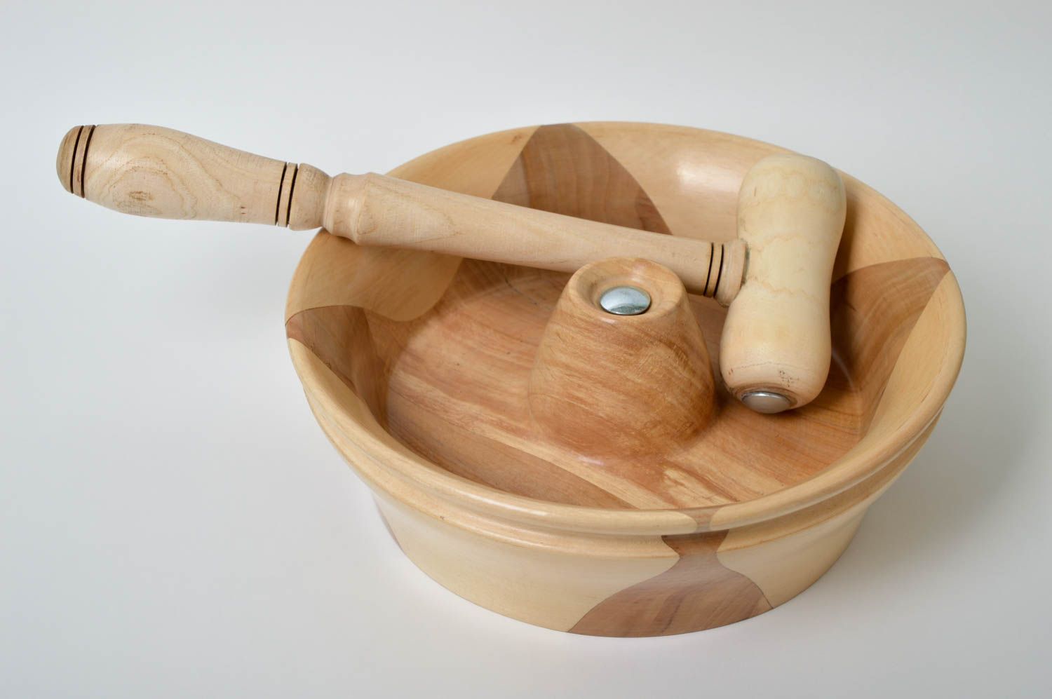 Casse-noix original fait main avec plat et marteau Ustensile de cuisine photo 2
