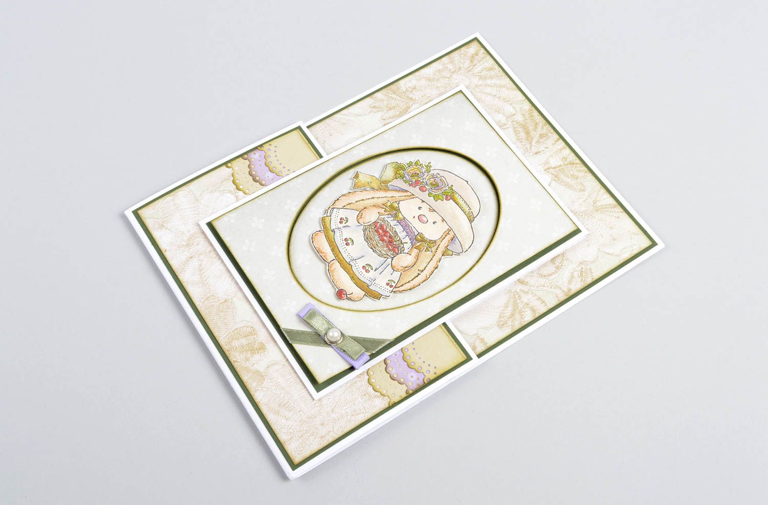 Handmade schöne Grußkarte Hase Karte für Geldgeschenke kreative Geschenkidee  foto 1