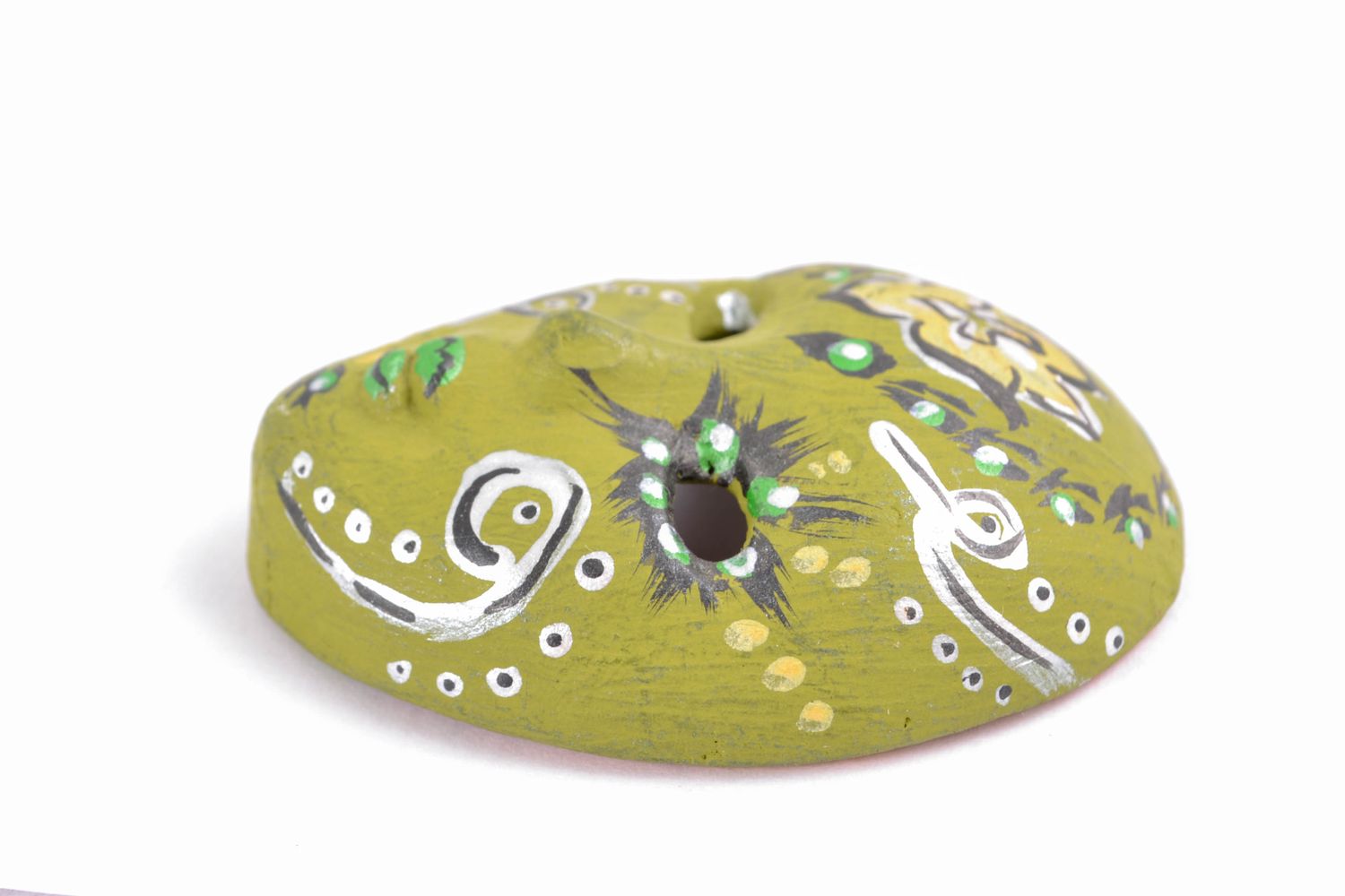 Интерьерная маска подвеска карнавальная зеленая фото 4