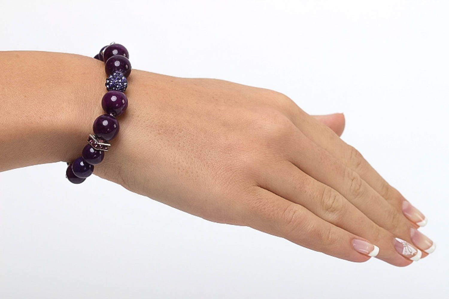 Сharoite bracelet handmade woven bracelet fashion jewelry with natural stones photo 5