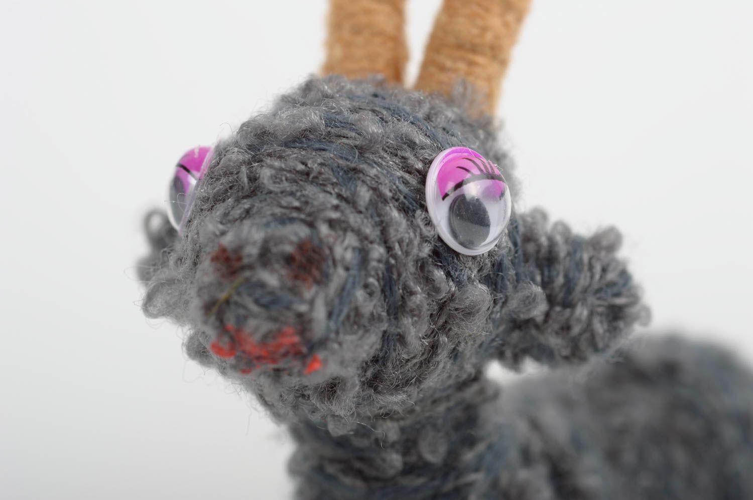 Игрушка козлик ручной работы игрушка животное авторская игрушка из ниток фото 3