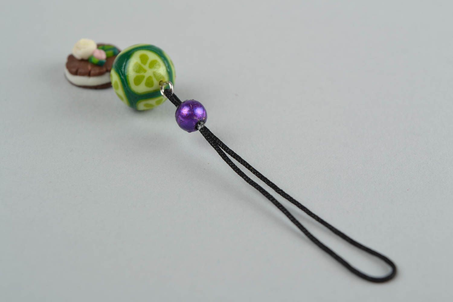 Handmade Schlüsselanhänger aus Polymer Ton in Form von Bonbons Frauen Geschenk  foto 4