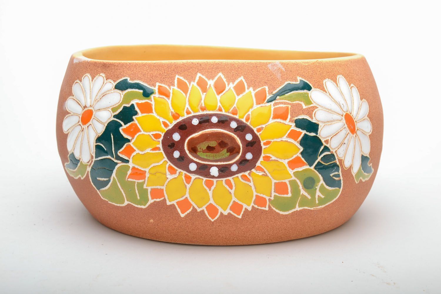 Ceramic bowl Flowers photo 3