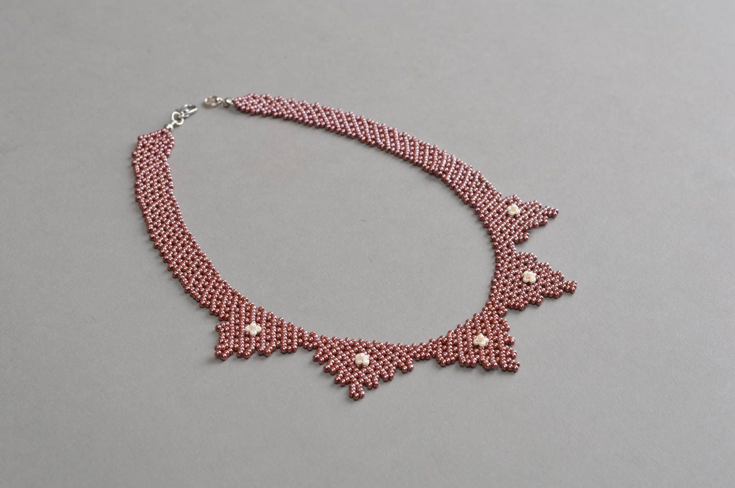 Beautiful handmade beaded necklace stylish jewelry designs fashion accessories photo 3