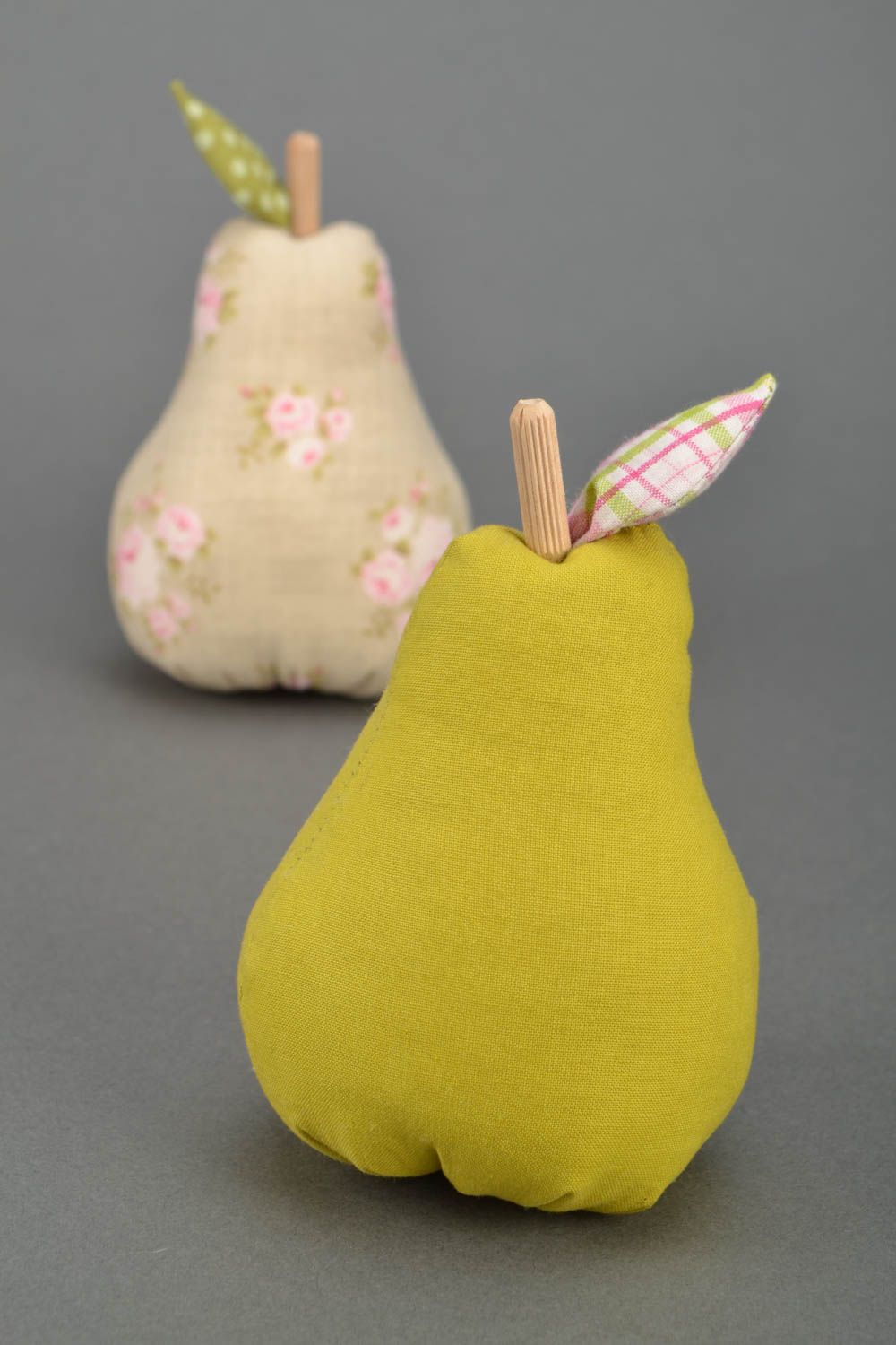 Homemade soft toy Pear photo 1