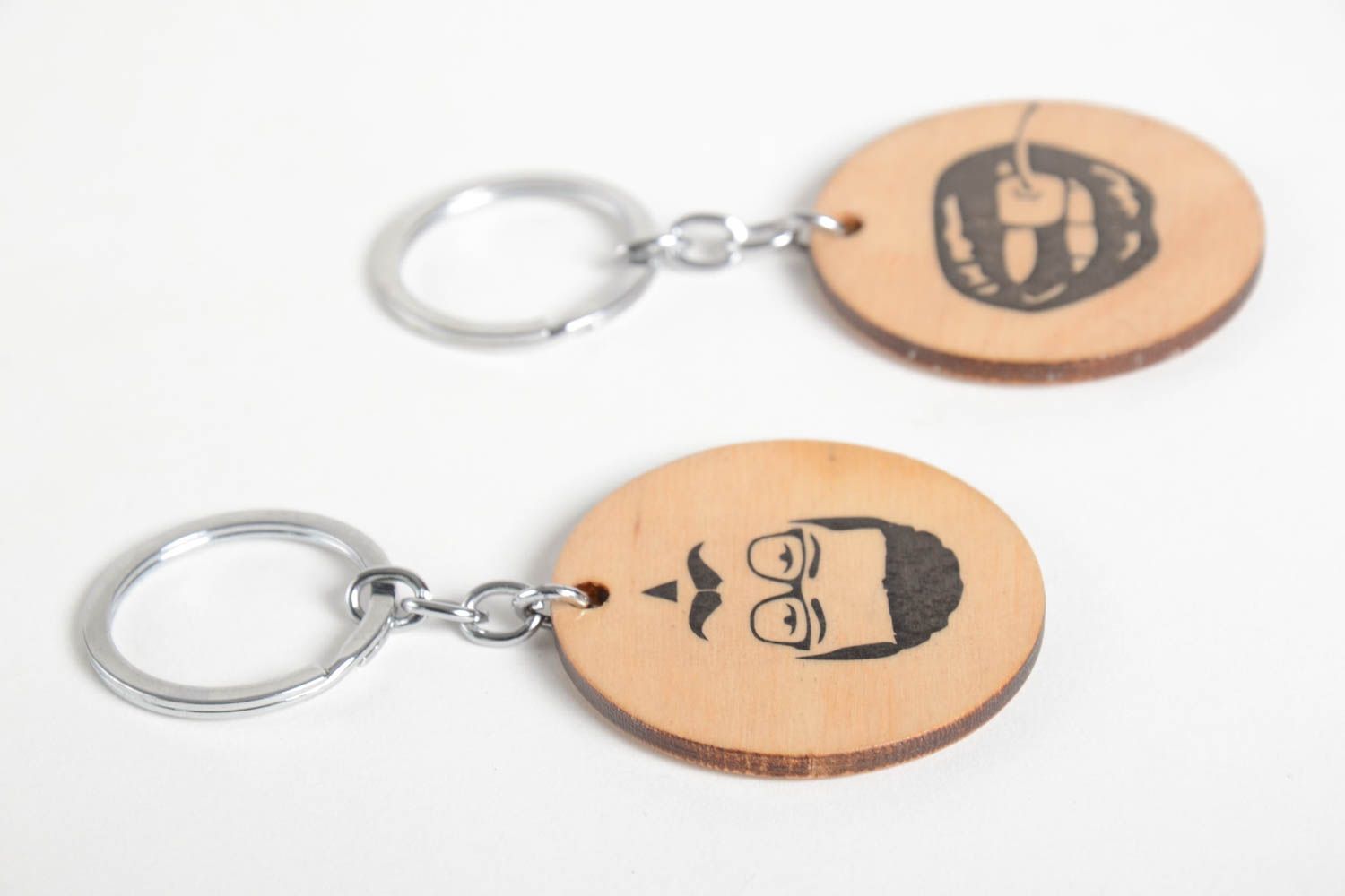 Handmade keychains unusual accessories for keys handmade gift wooden souvenir photo 4