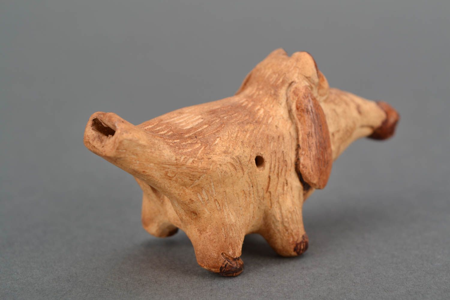 Ceramic whistle Badger-dog  photo 5