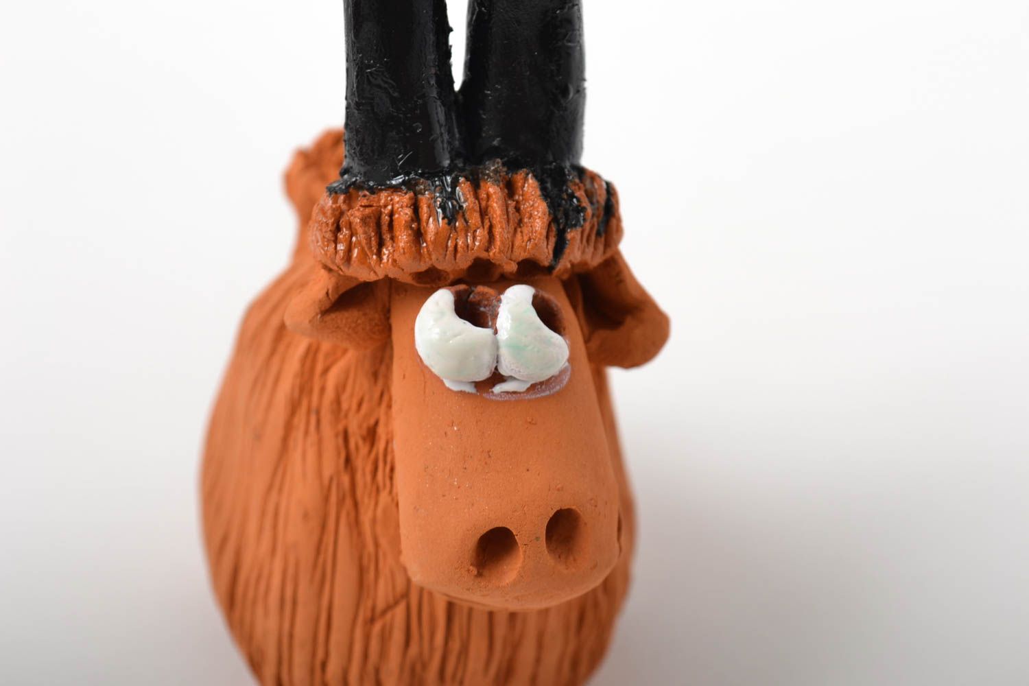 Animaletti in ceramica fatti a mano set di due figurine souvenir di terracotta foto 4