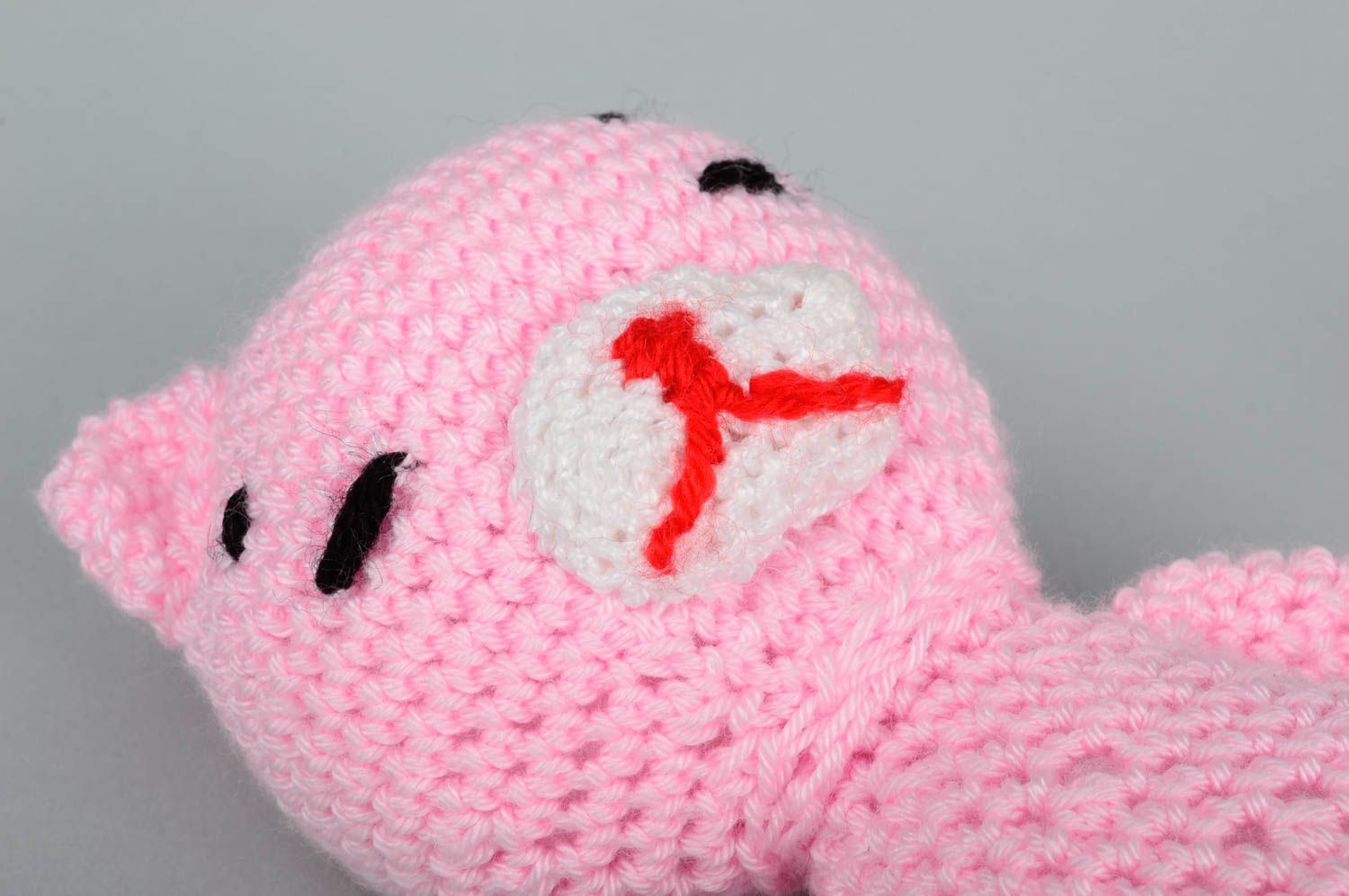 Peluche chat Chaussons bébé faits main tricotés au crochet Cadeau enfant photo 4