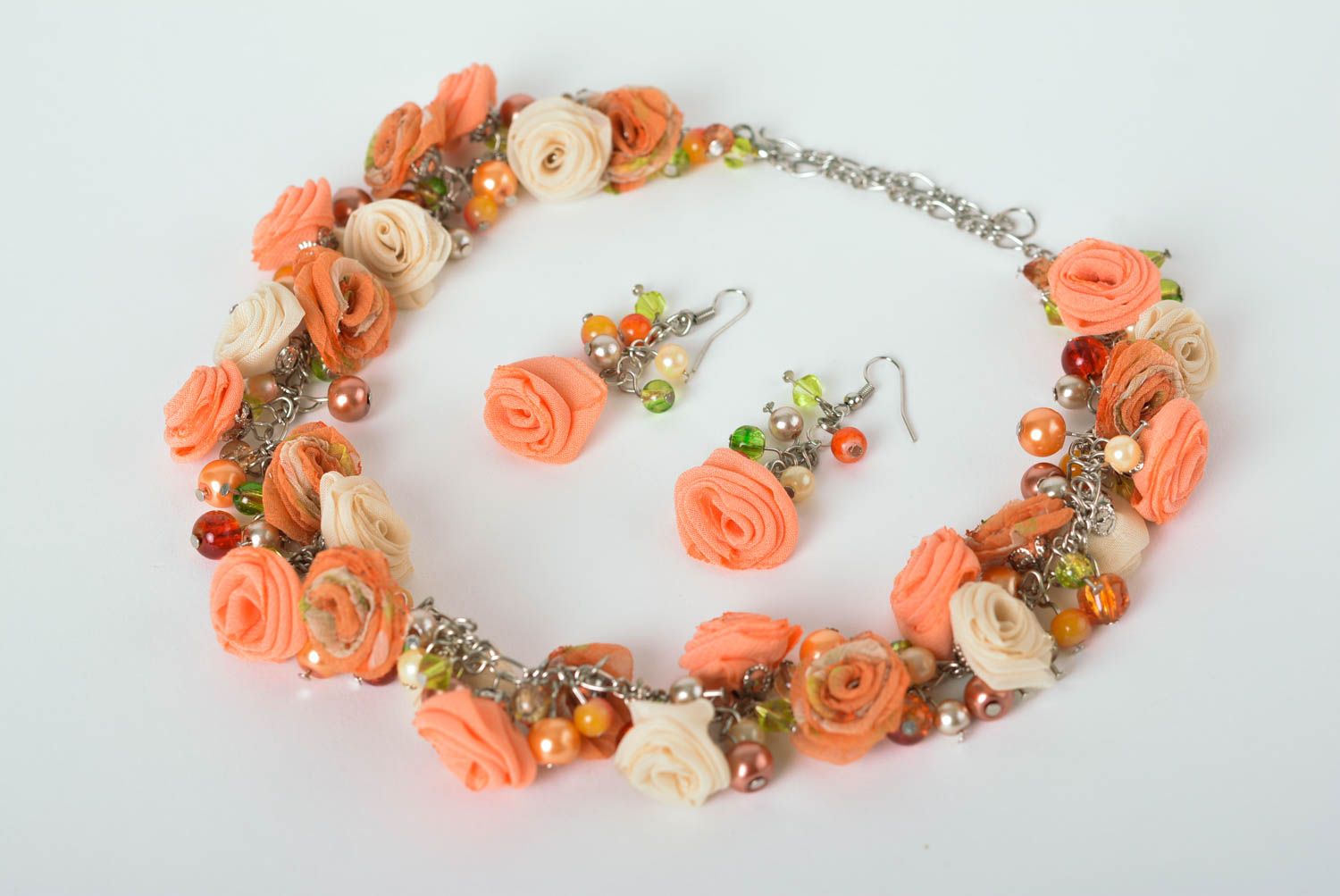 Handmade earrings designer necklace unusual gift ideas for women jewelry set photo 1