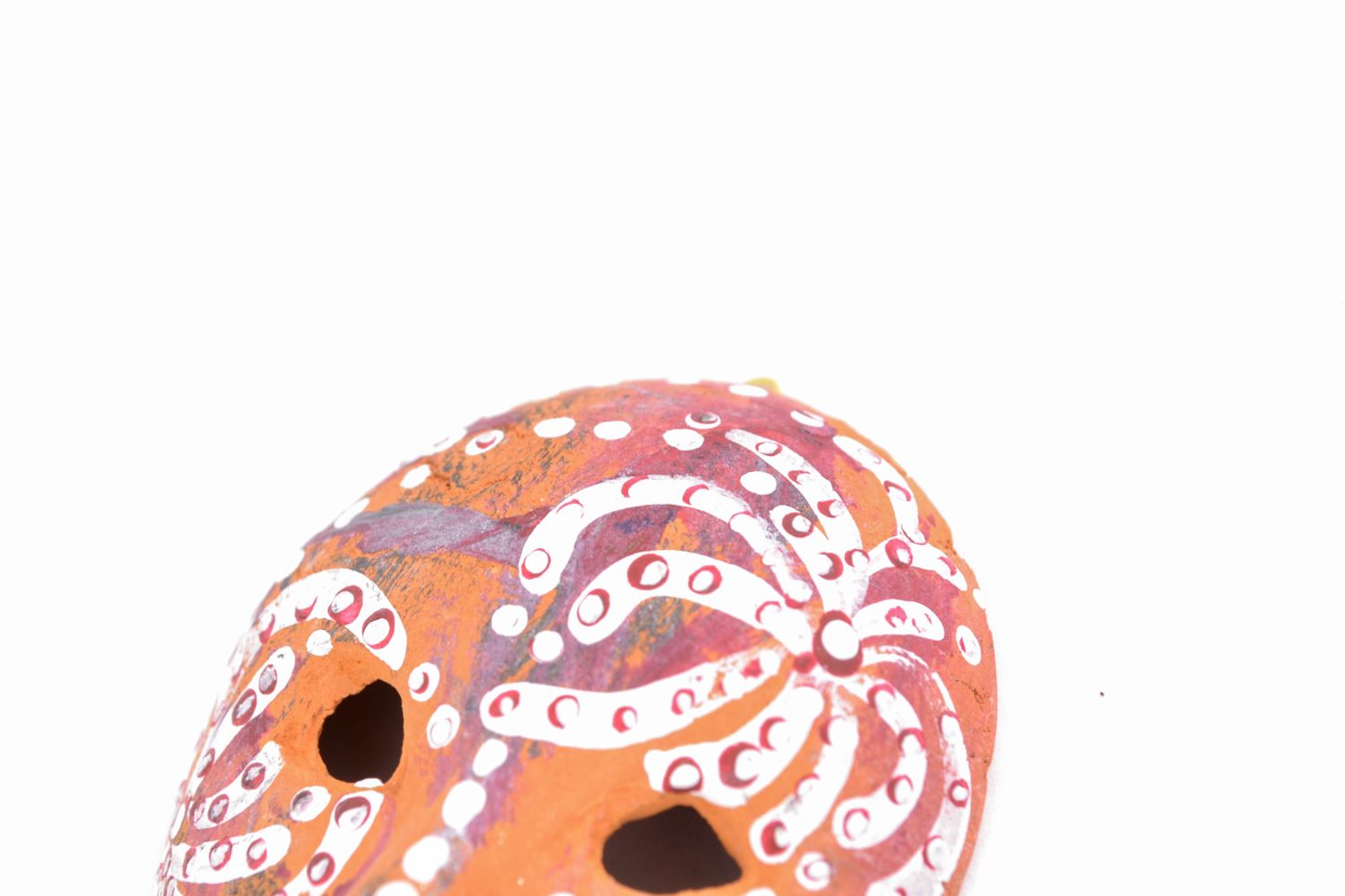 Интерьерная маска ручной работы глиняная карнавальная фото 3