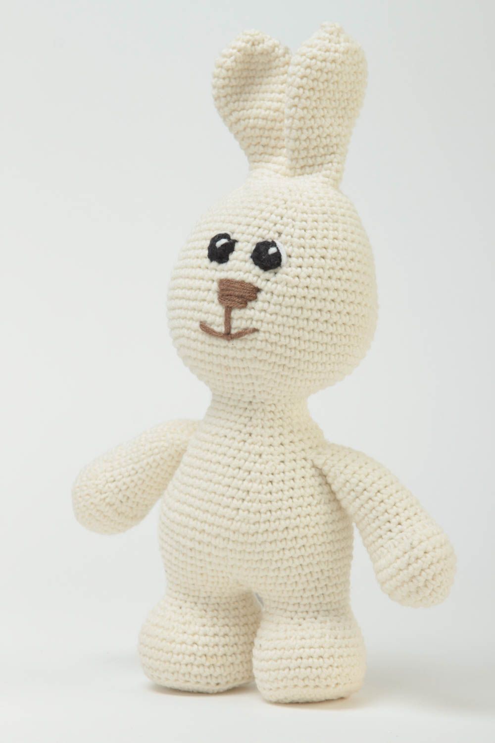 Peluche para niños hecho a mano regalo original juguete tejido Coneja blanca foto 2
