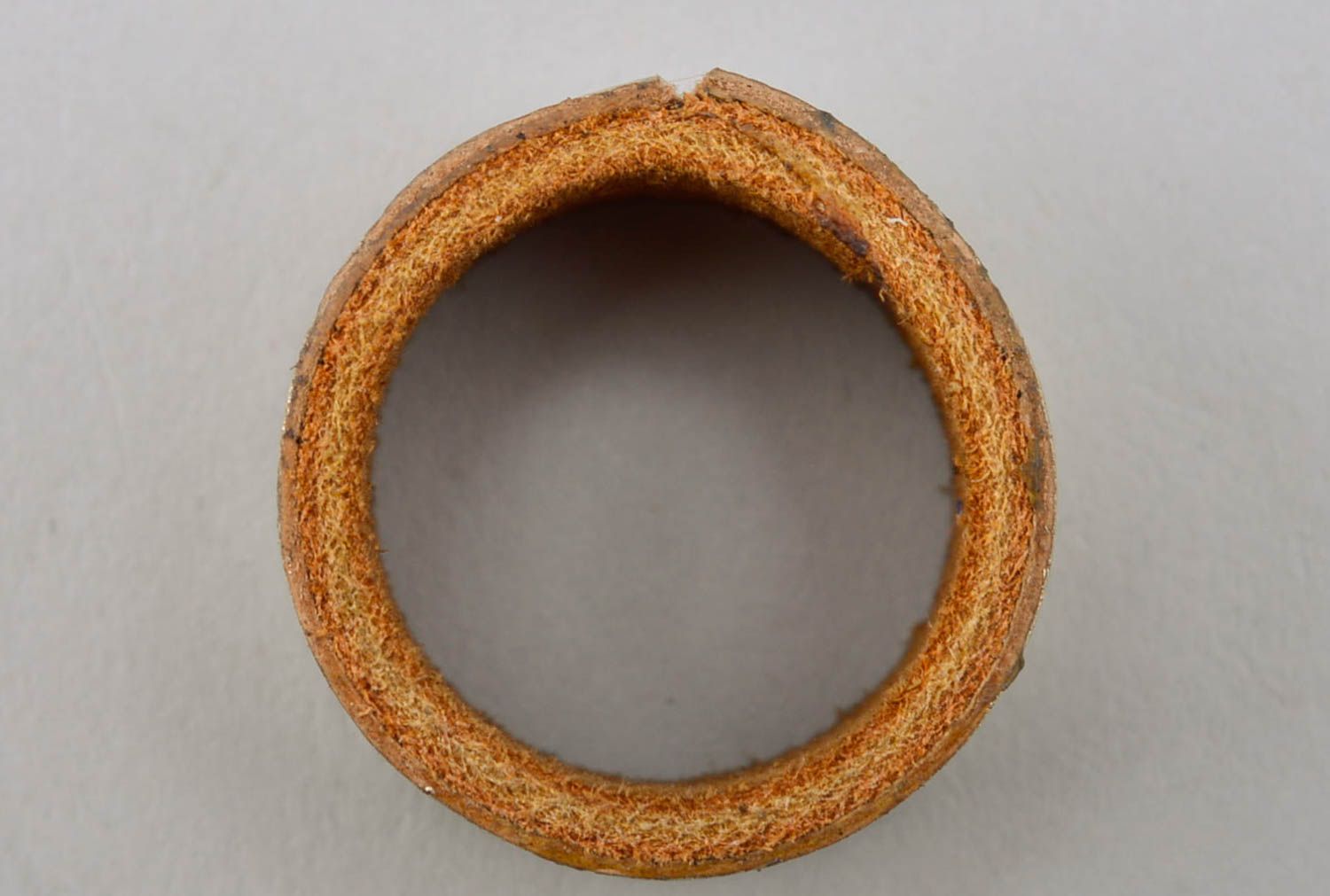 Кольцо из кожи кольцо ручной работы украшение из кожи аксессуар из кожи кольцо фото 4