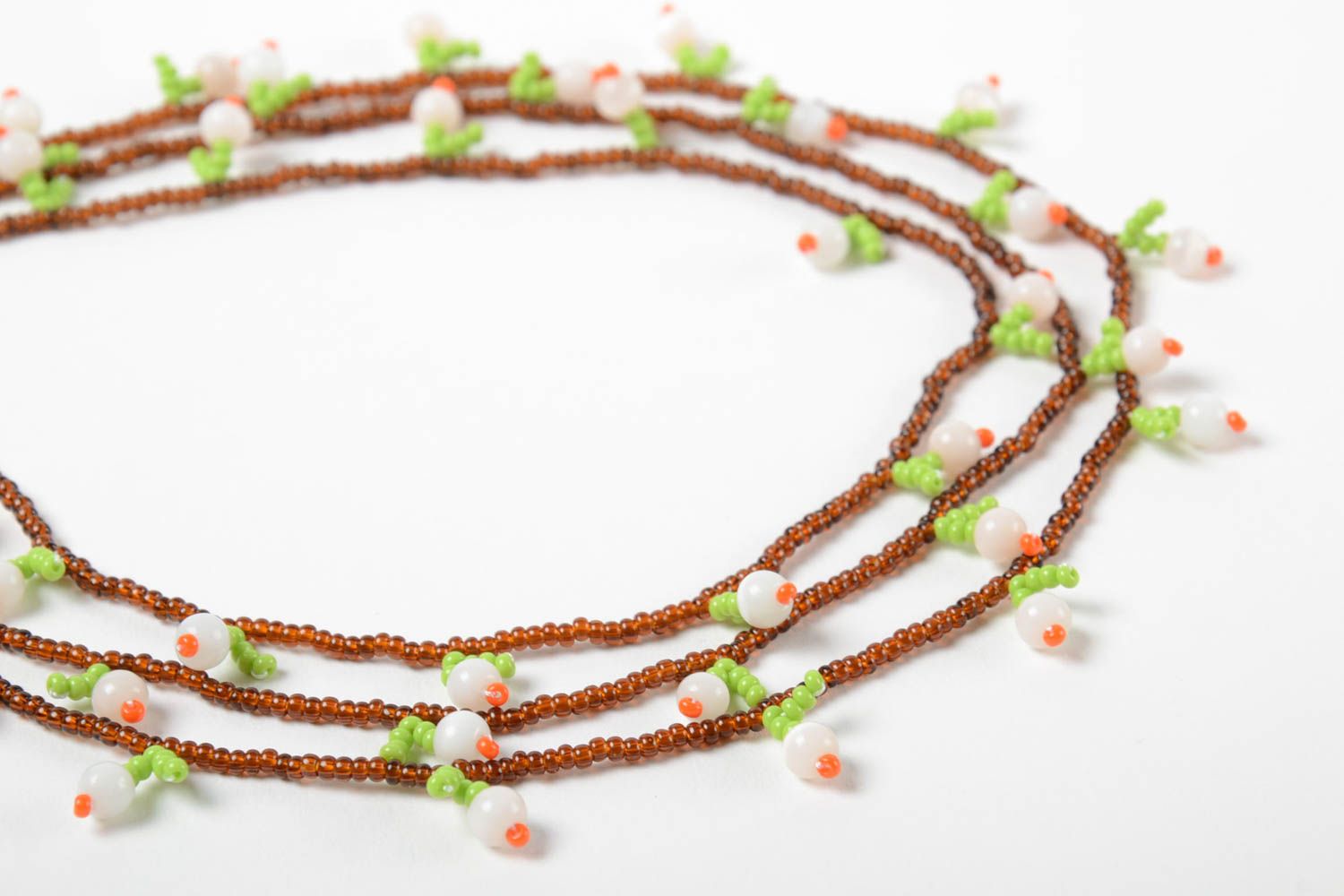 Multirow homemade beaded necklace designer necklace bead weaving ideas photo 5